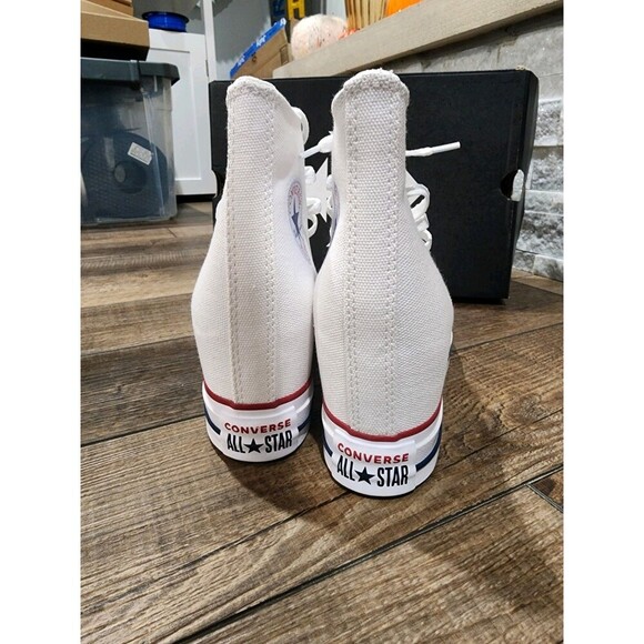 Converse Women's 6 Wedge Platform Sneakers Hi Top White CTAS A11908C - Picture 5 of 8